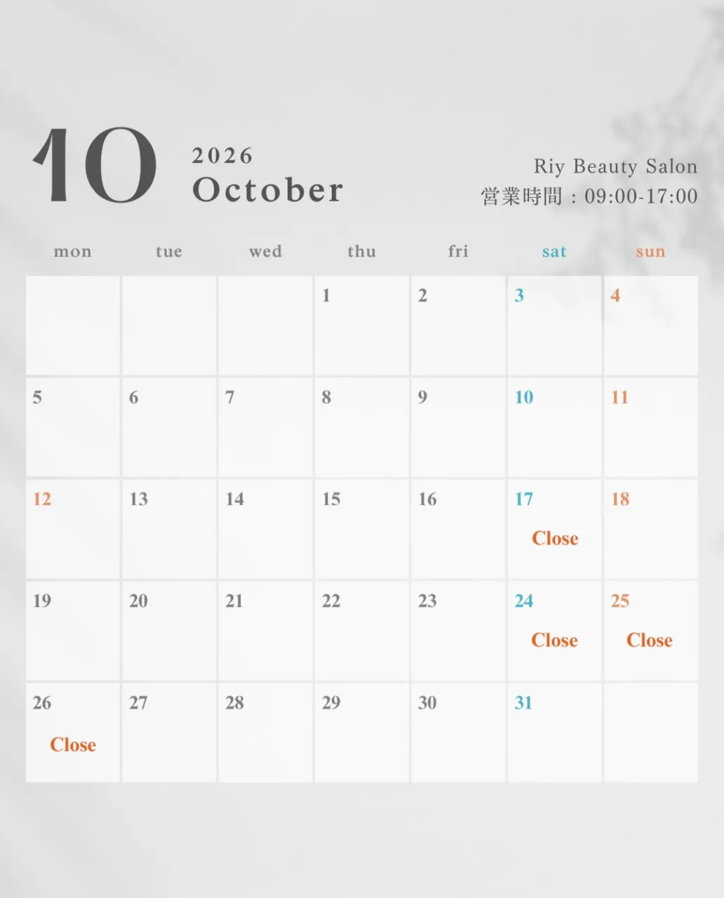 【 October🍂 】